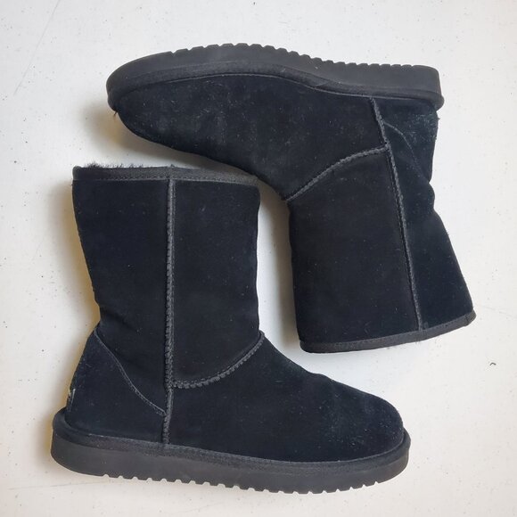 Koolaburra by UGG Black Suede Boots Short Black Women's Size 8 - Picture 4 of 10